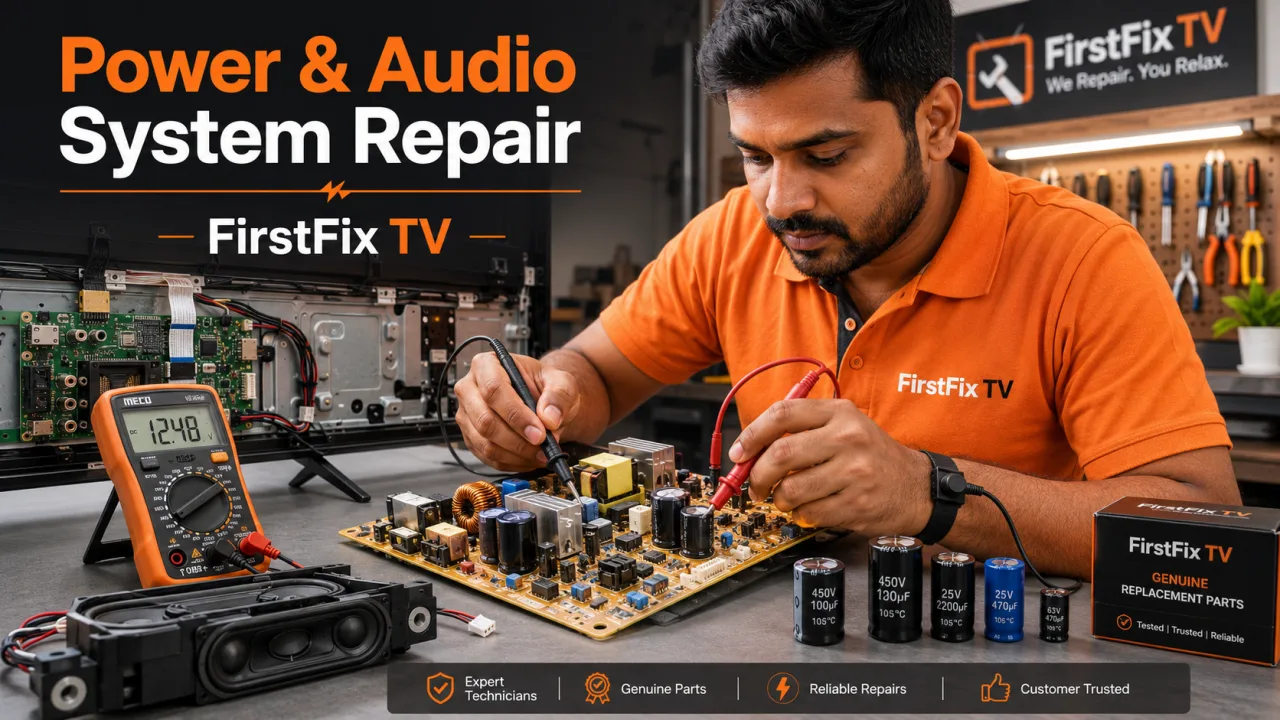 Expert Power & Audio System Repair by FirstFix TV in Mumbai